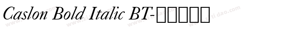 Caslon Bold Italic BT字体转换